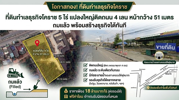 ประกาศฟรี! ซื้อ-ขาย-เช่า คอนโด บ้าน ทาวน์โฮม ที่ดิน และพื้นที่เชิงพาณิชย์ทั่วประเทศไทย ทุกทำเล ทุกงบประมาณ ไม่มีค่าใช้จ่าย ลงง่าย ขายไว เข้าถึงผู้ซื้อโดยตรง 22 ที่ดินทำเลธุรกิจโคราช-5-ไร่-มะเริง-01.jpg