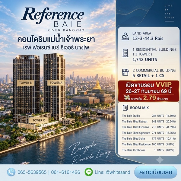 ประกาศฟรี! ซื้อ-ขาย-เช่า คอนโด บ้าน ทาวน์โฮม ที่ดิน และพื้นที่เชิงพาณิชย์ทั่วประเทศไทย ทุกทำเล ทุกงบประมาณ ไม่มีค่าใช้จ่าย ลงง่าย ขายไว เข้าถึงผู้ซื้อโดยตรง 16 Reference-BAIE-River-Bangpho-01.jpg